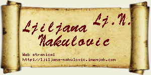 Ljiljana Nakulović vizit kartica
